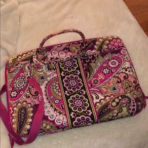 Pink and purple hardshell Vera Bradley laptop case